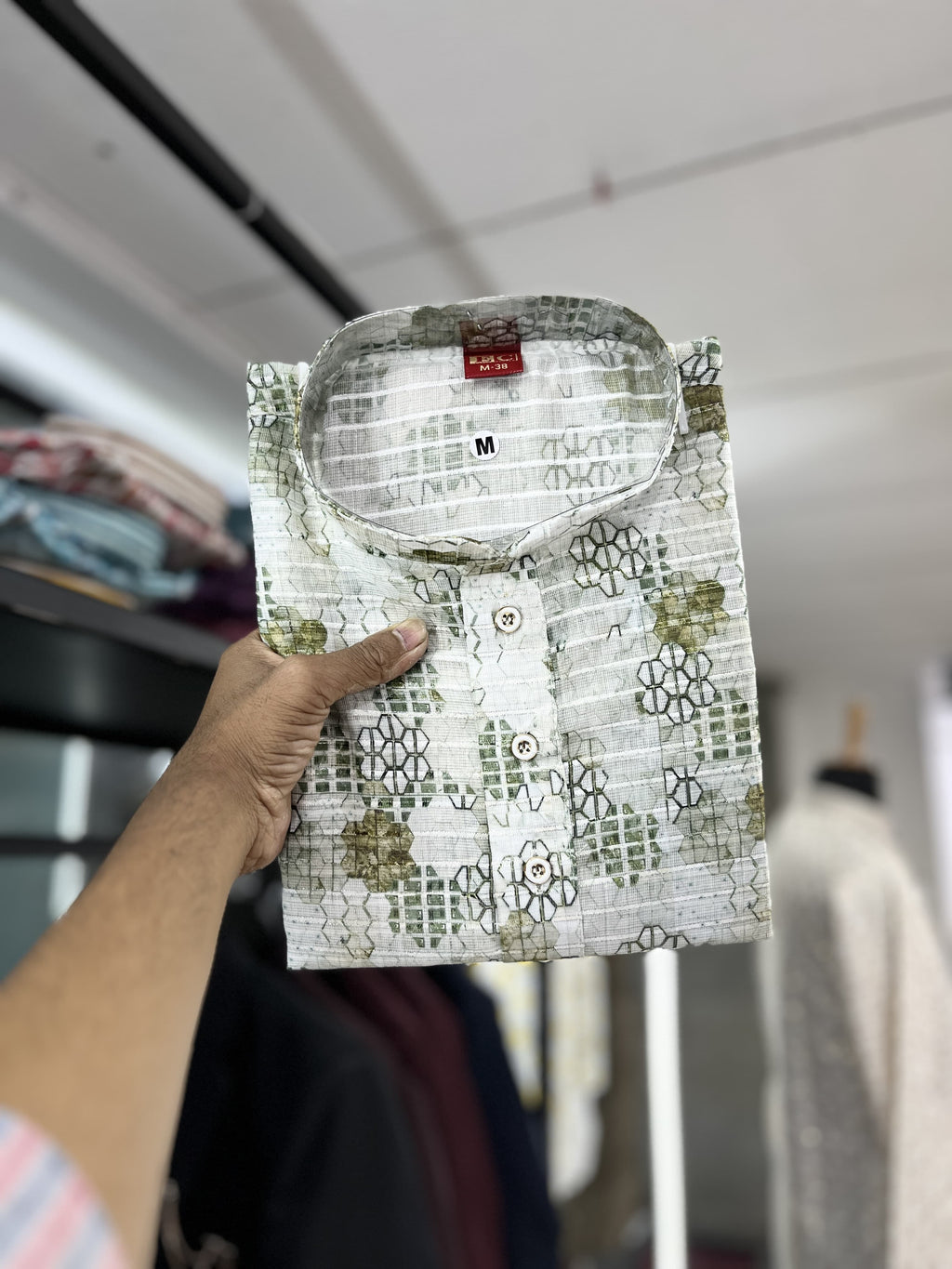 Linen Cotton With Zari Kurta Pajama Set