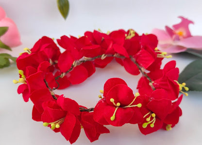 Red Flower Hair Accessories