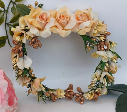 Gold Bridal Flower Hair Gajra