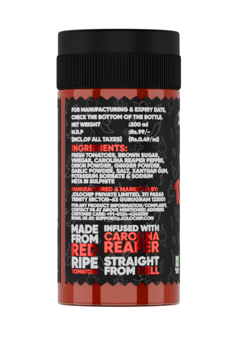 JOLOSAUCE Carolina Reaper Tomato Ketchup - 200ml