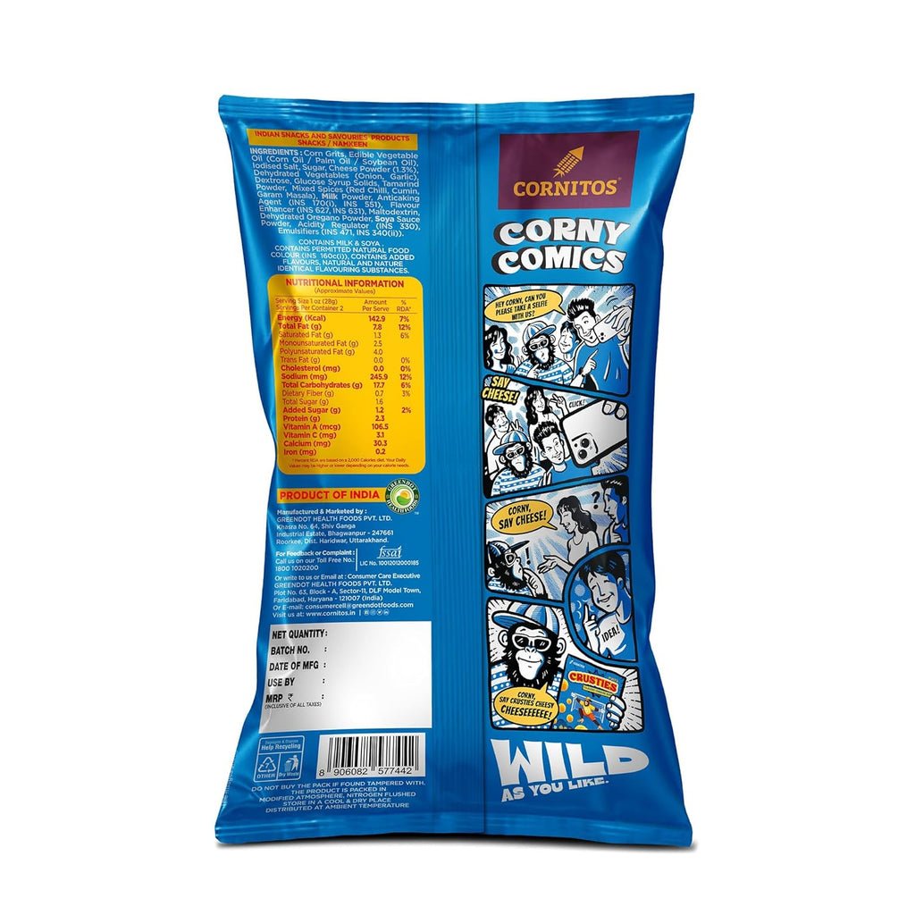 Cornitos Crusties puffs Classic Cheese flavour Balls - 55g