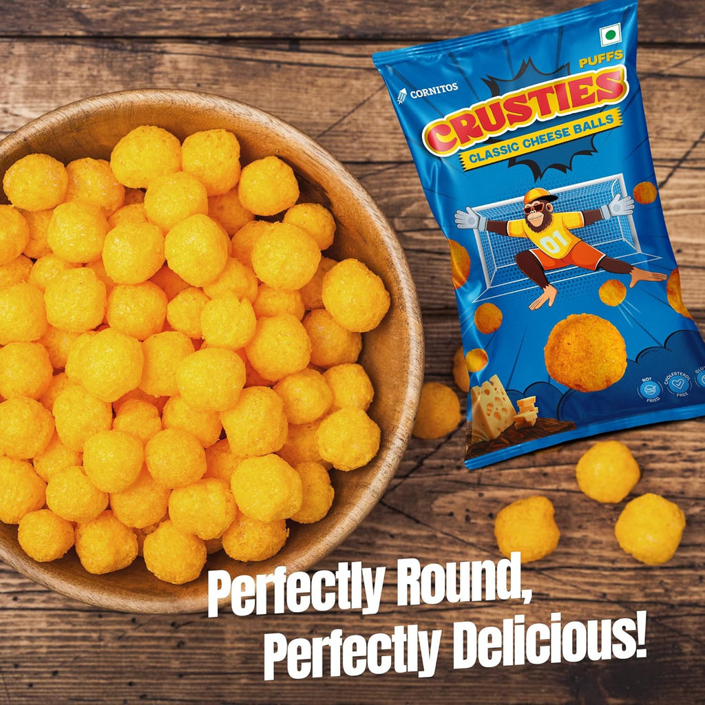 Cornitos Crusties puffs Classic Cheese flavour Balls - 55g