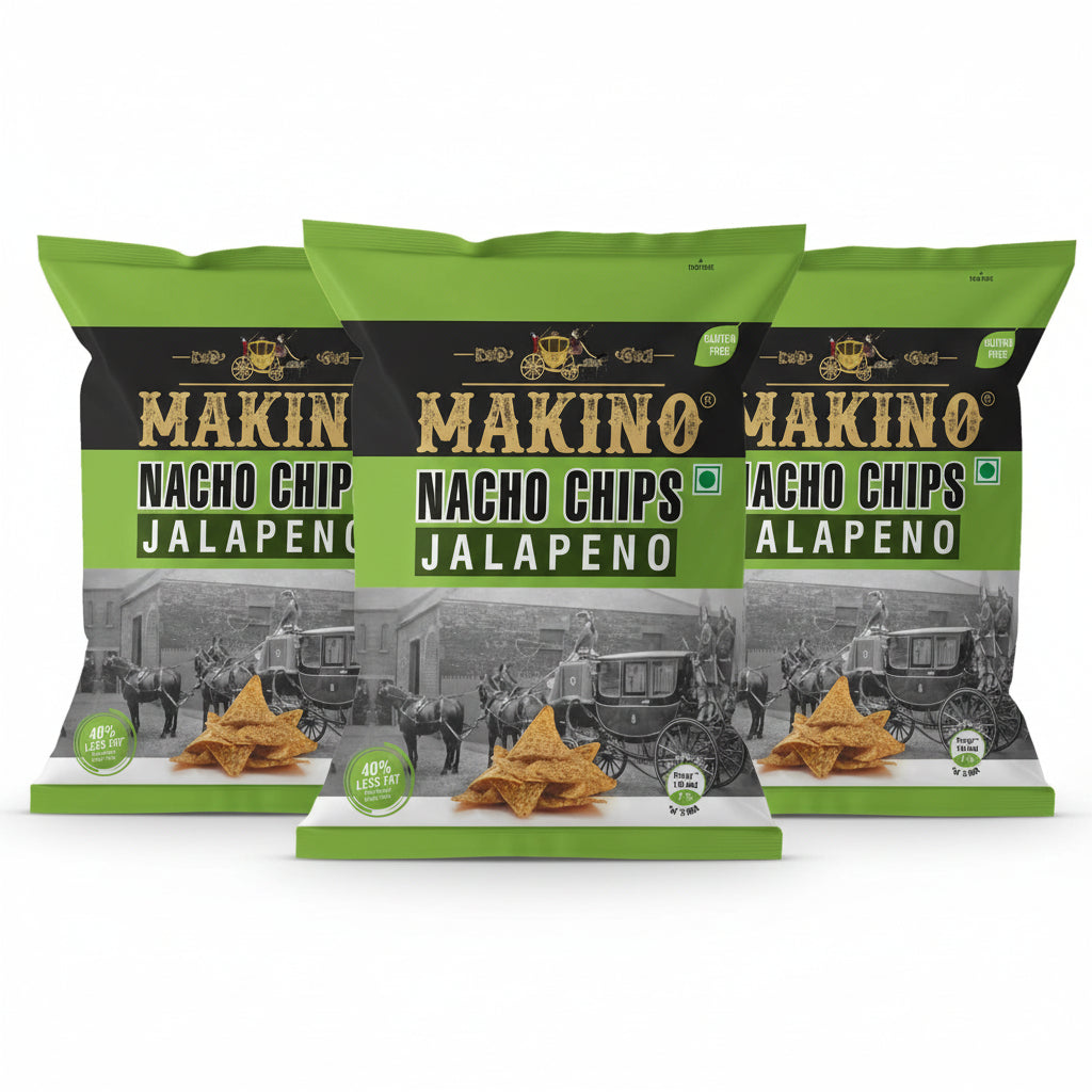 Makino - Nacho Chips Cheese Flavour - Pack of 3(60g Each Pack)