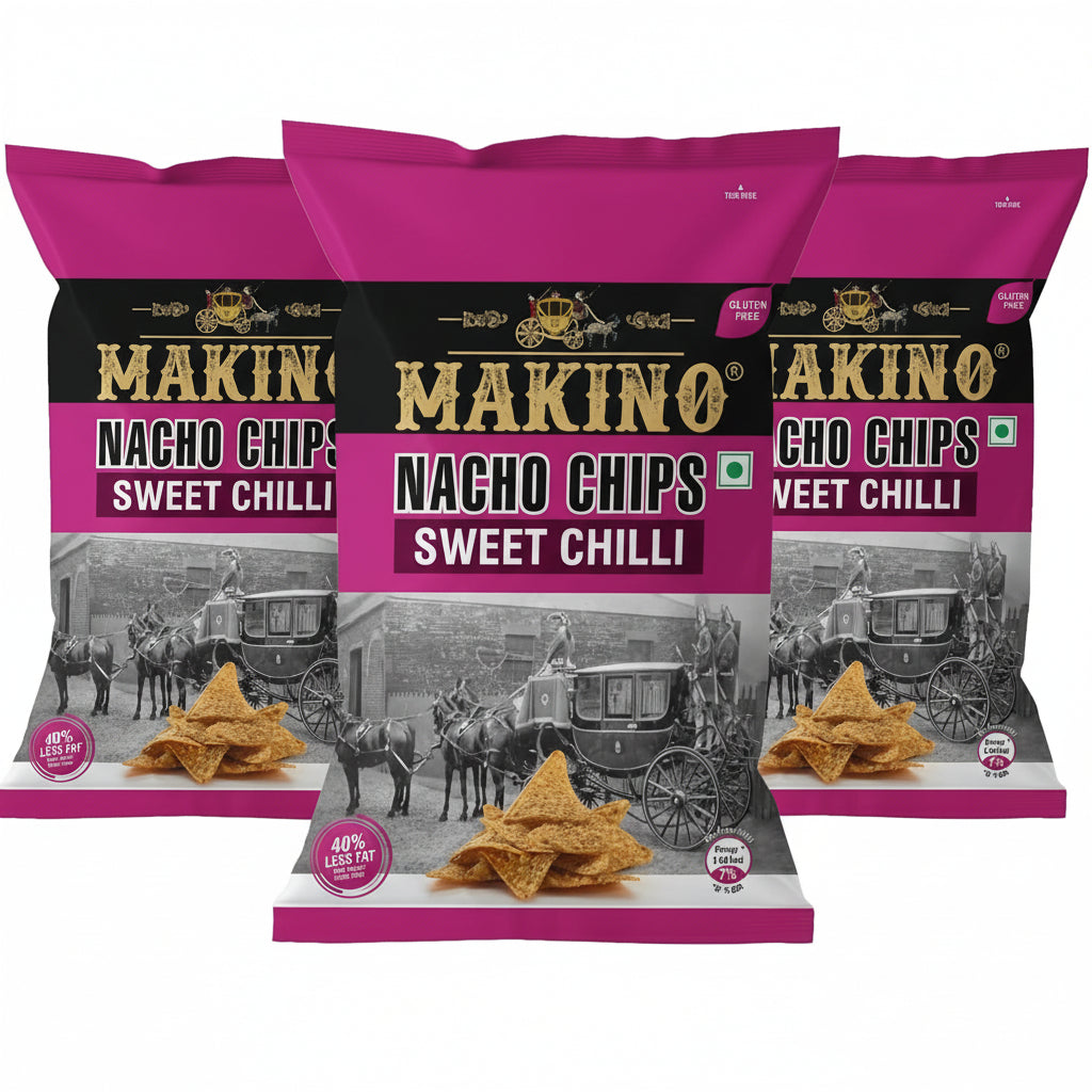Makino - Nacho Chips Cheese Flavour - Pack of 3(60g Each Pack)