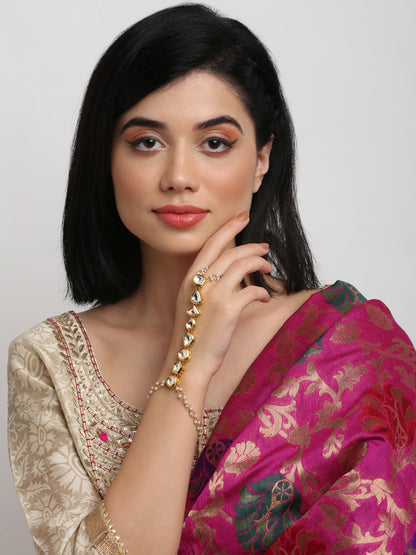 Kundan Bracelet - Ruby Raang