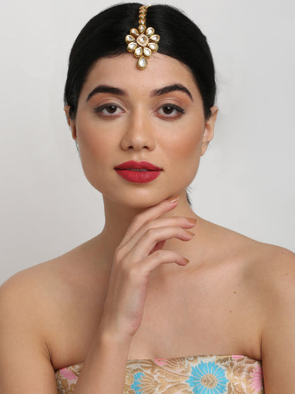 Kundan Maang Tikka - Ruby Raang