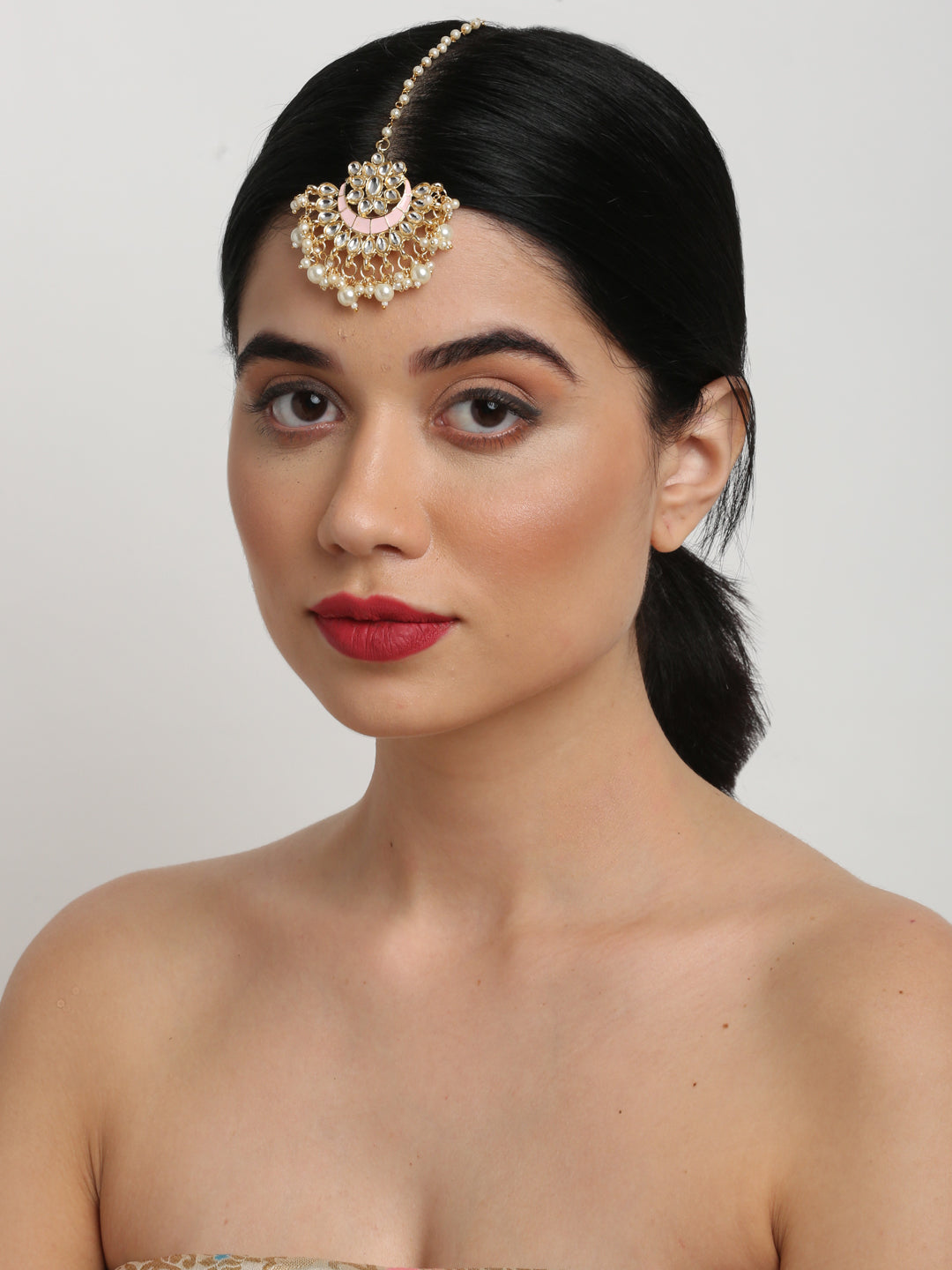 Kundan Maang Tikka - Ruby Raang