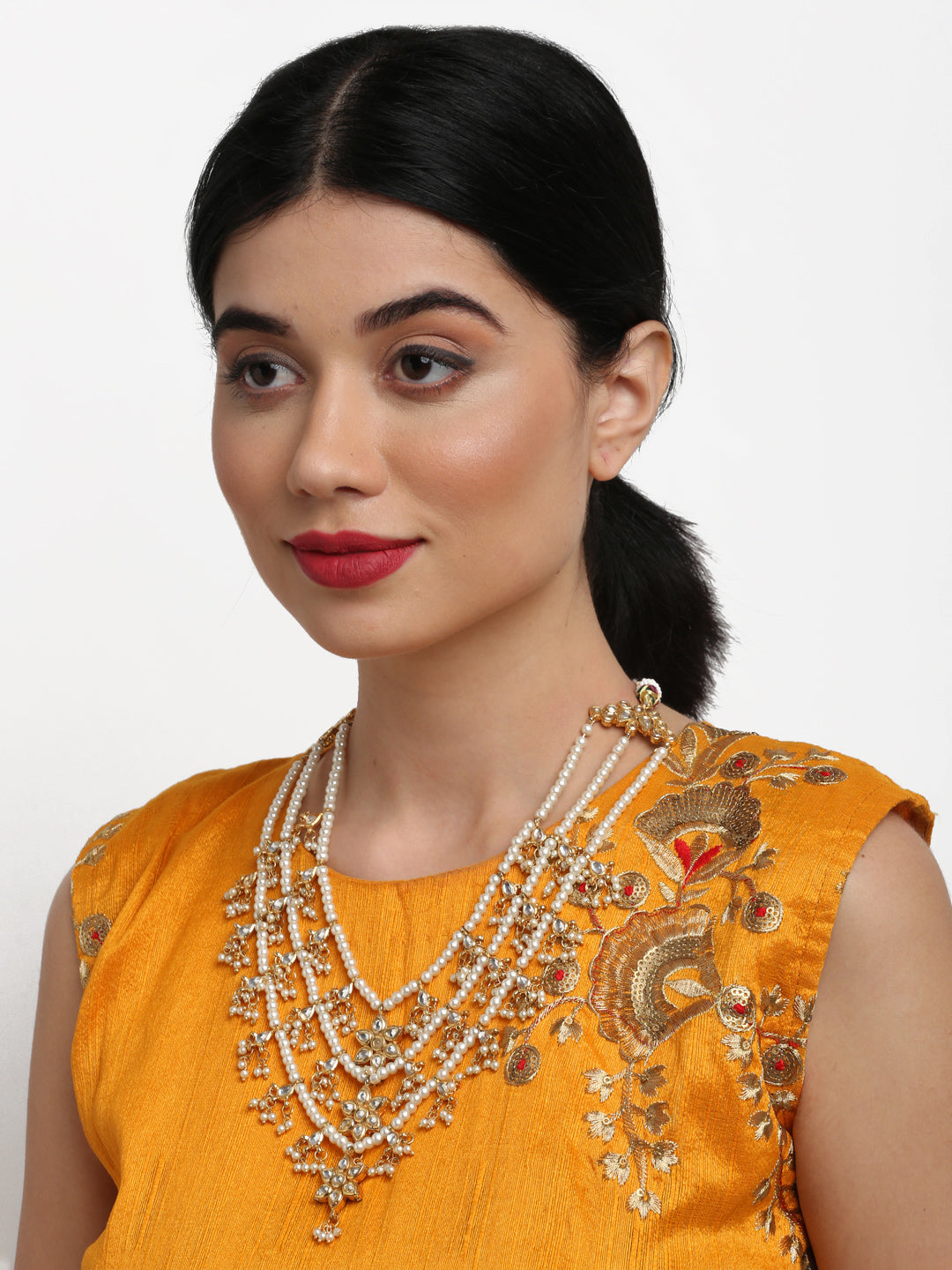 Kundan Neckpiece - Ruby Raang