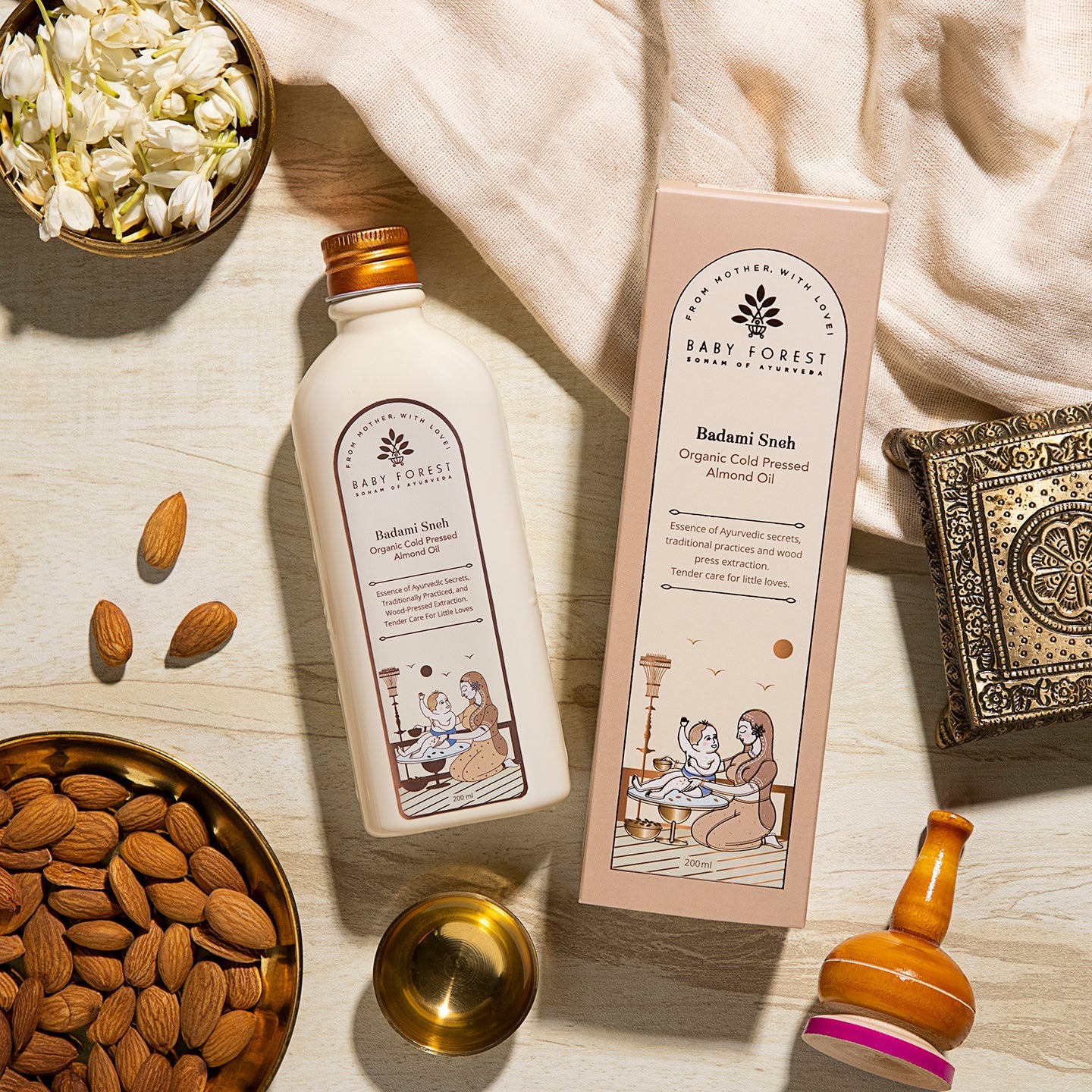 Baby Forest Badami Sneh Organic Cold Pressed Almond Oil - 200 ml
