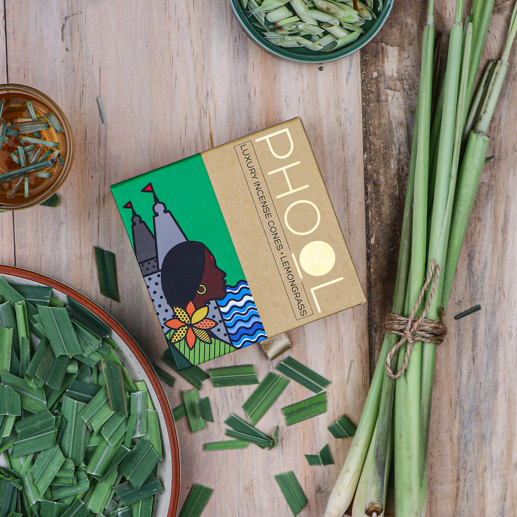 Phool Natural Incense Cones Lemongrass - 40 Cones