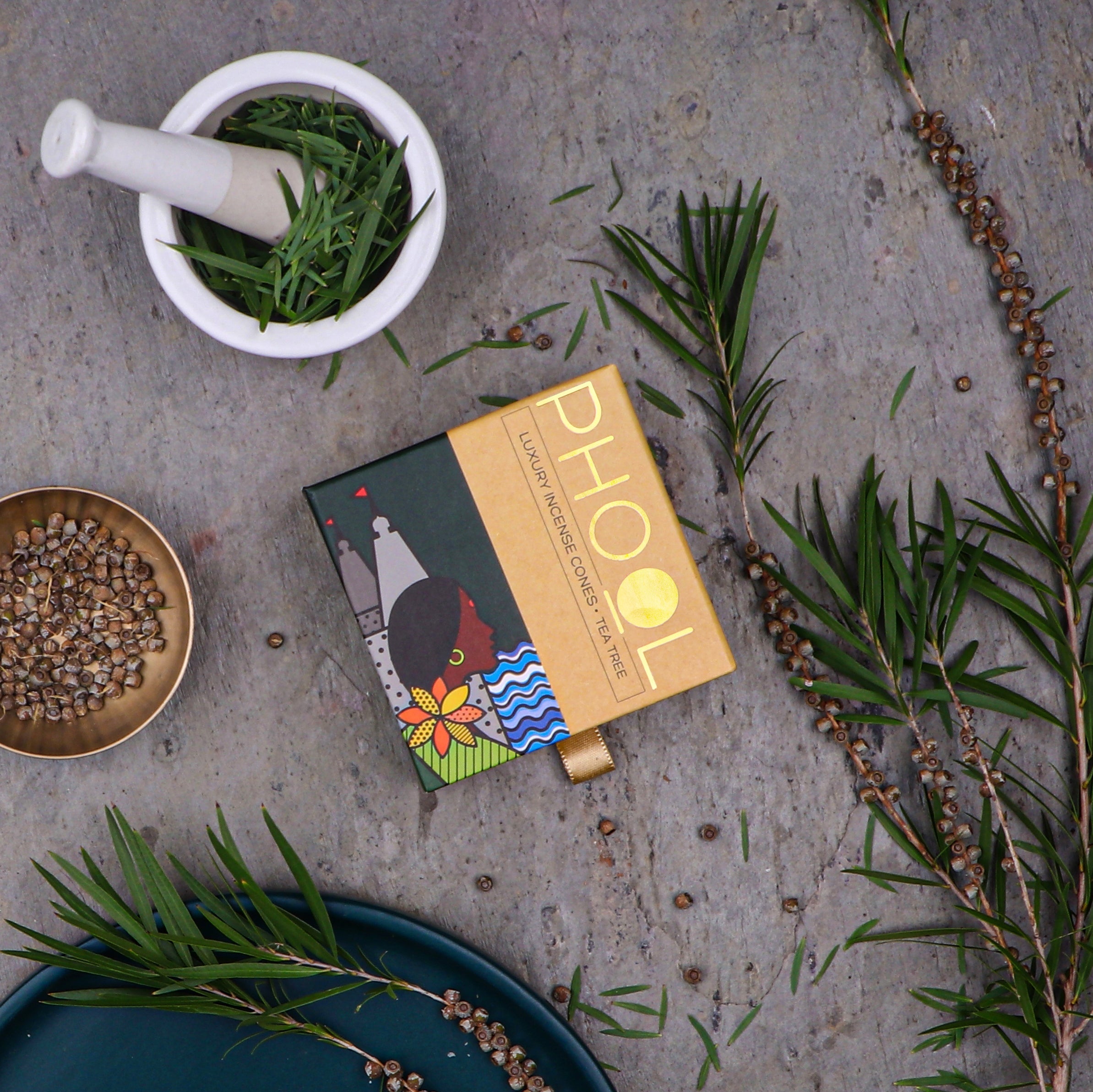 Phool Natural Incense Cones Tea Tree - 40 Cones