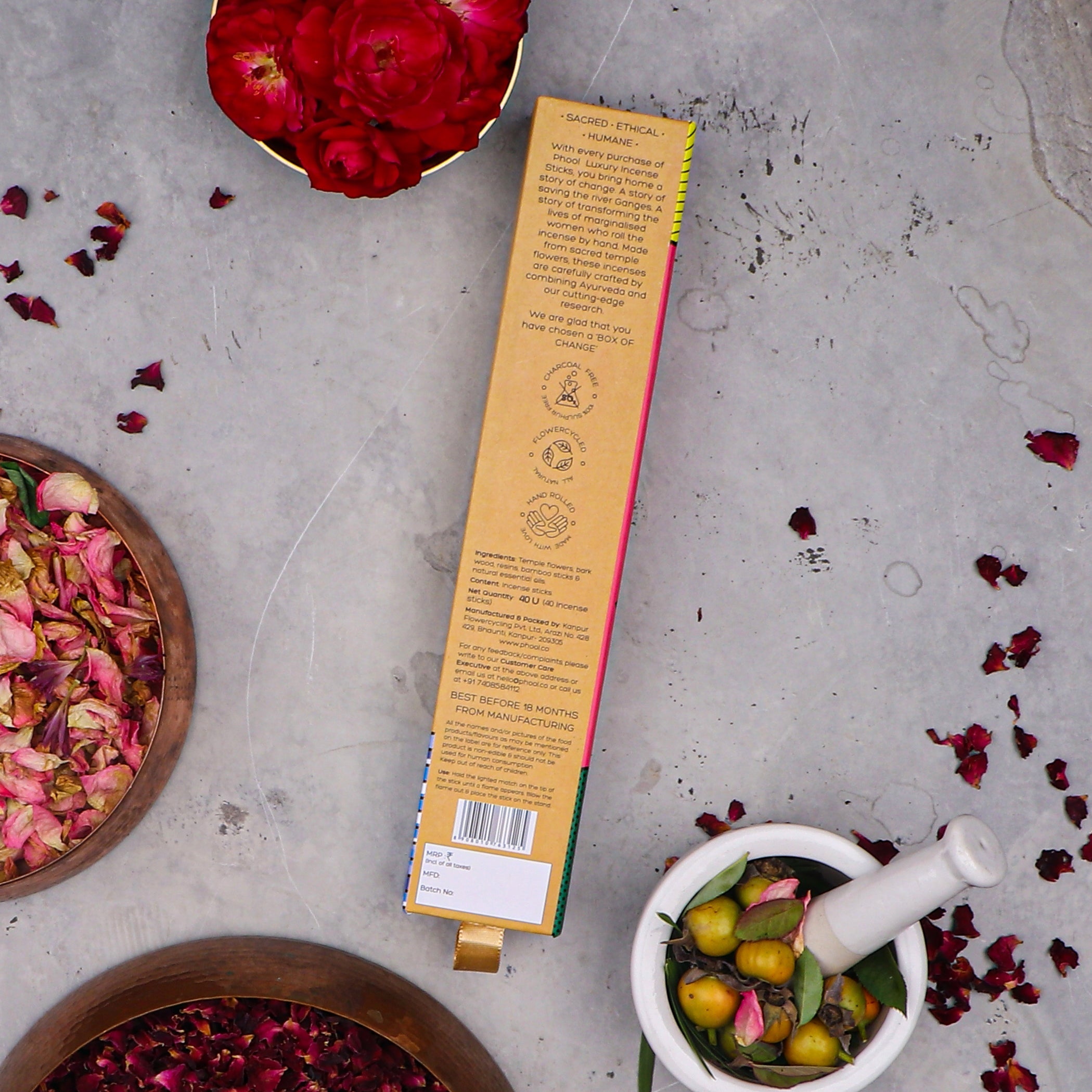 Phool Natural Incense Sticks Indian Rose Bundle Packs