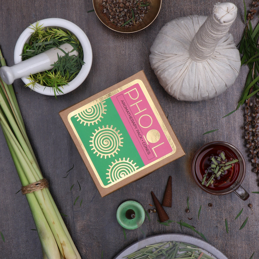 Phool Aromatherapy Pack With Tea Tree & Lemongrass Cones Combo