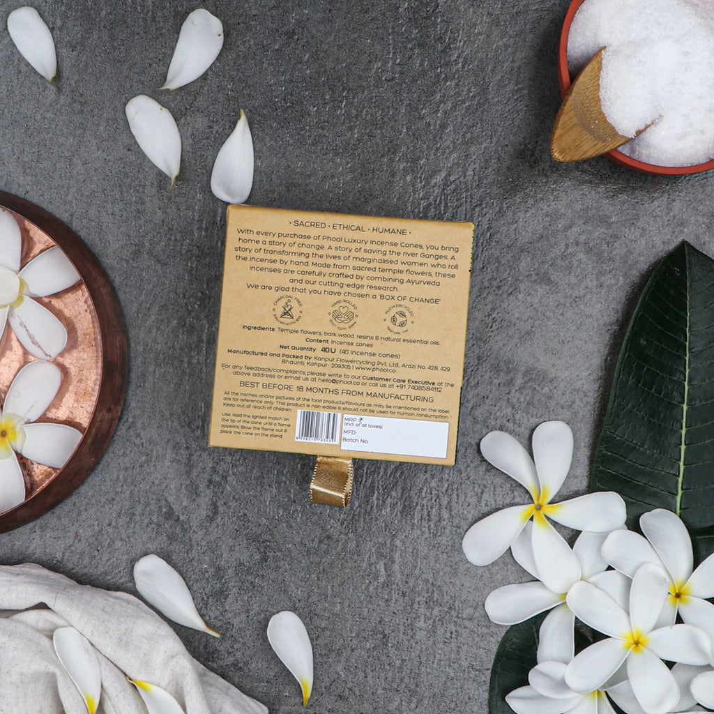 Phool Natural Incense Cones Nagchampa - 40 Cones