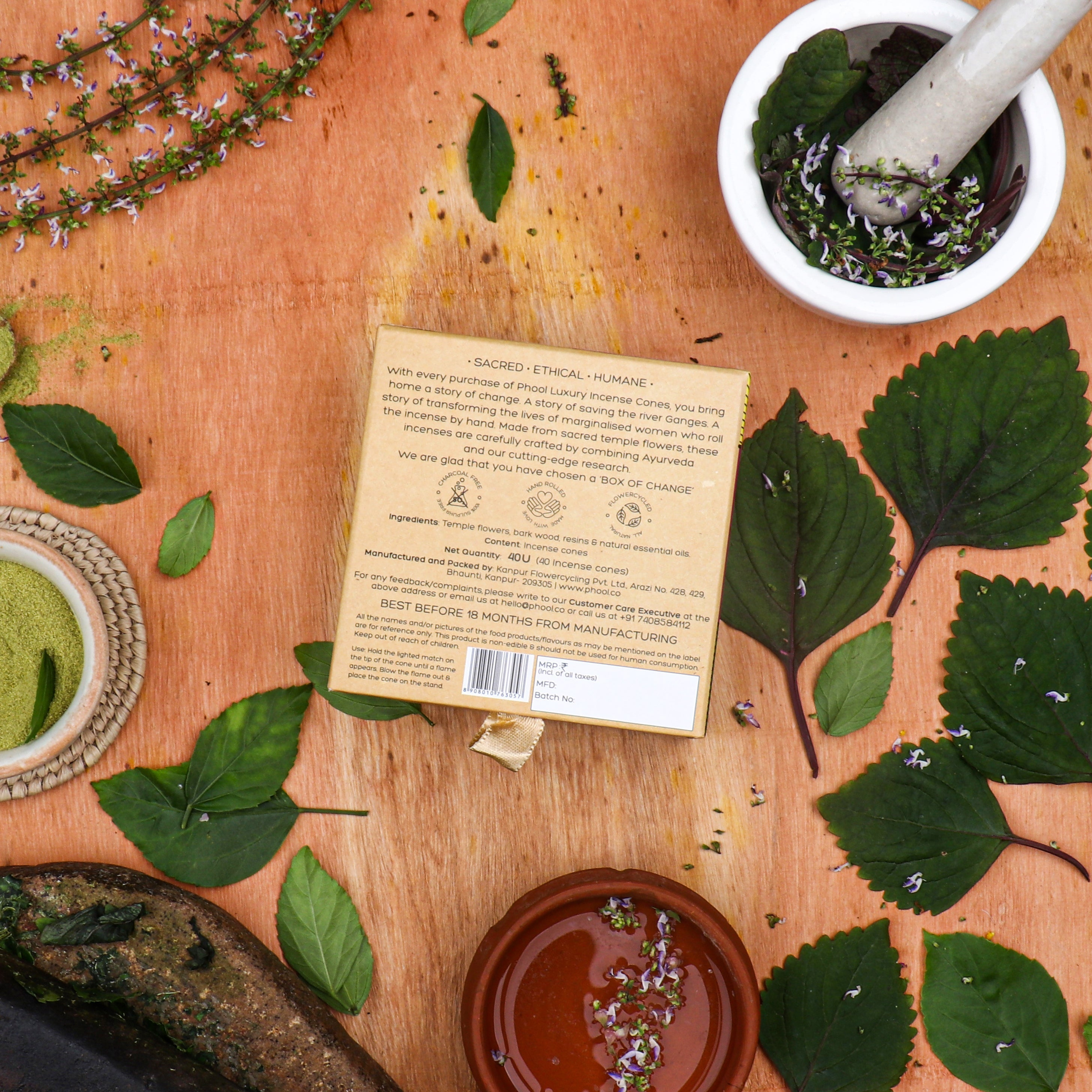 Phool Natural Incense Cones Patchouli - 40 Cones