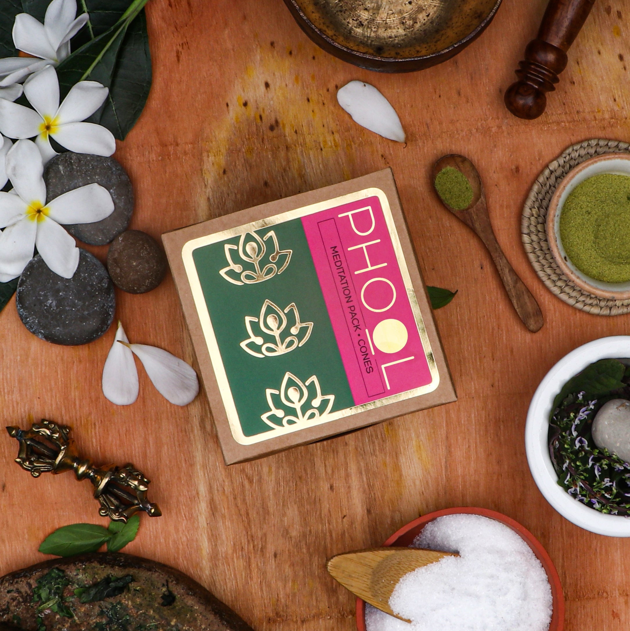 Phool Meditation Pack With Nagchampa & Patchouli Cones Combo