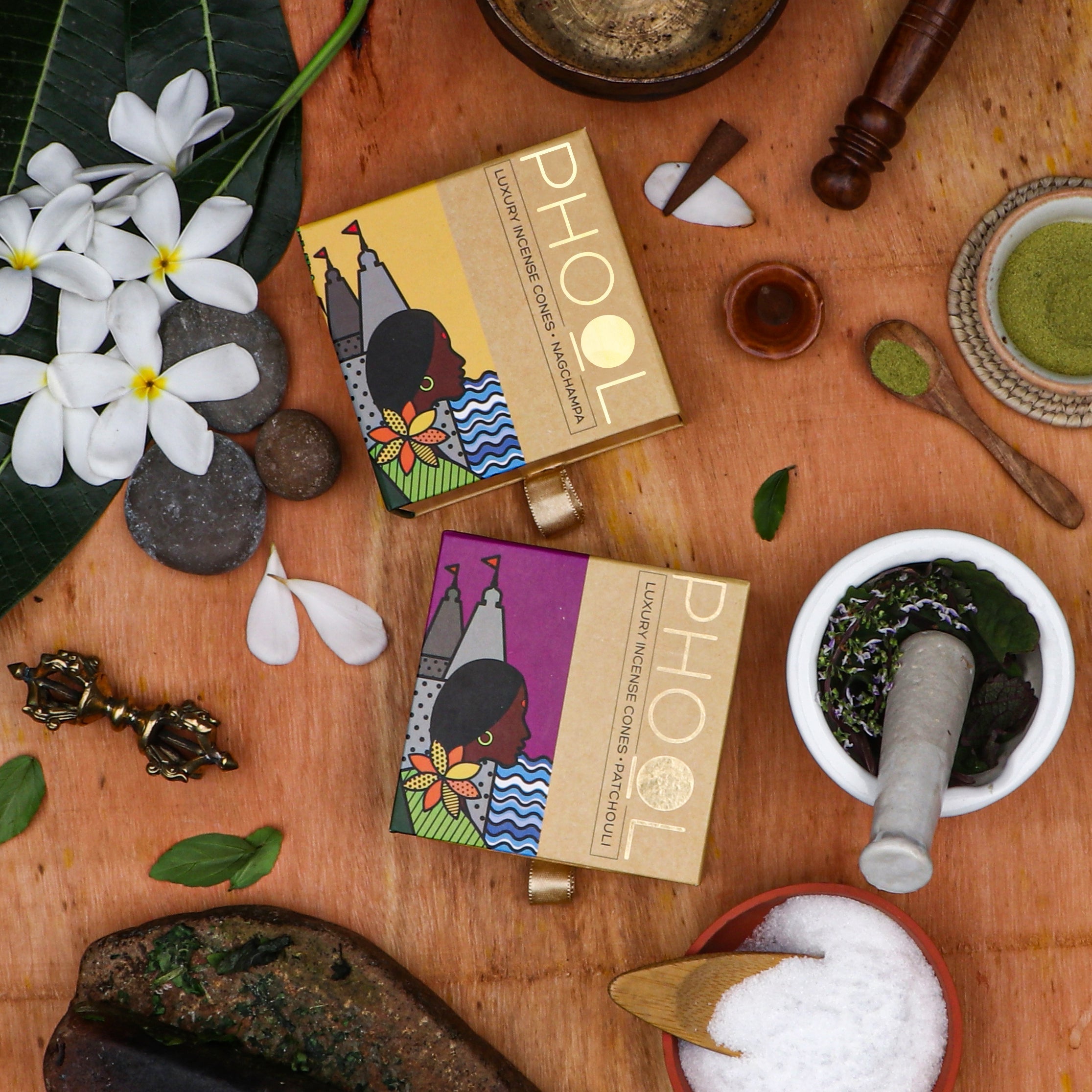 Phool Meditation Pack With Nagchampa & Patchouli Cones Combo