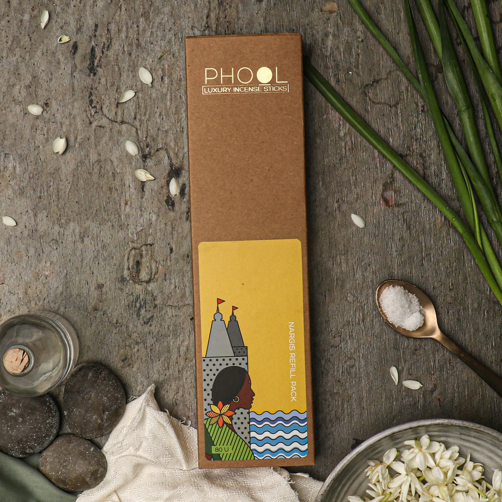 Phool Natural Incense Sticks Refill Pack Nargis - 80 Sticks