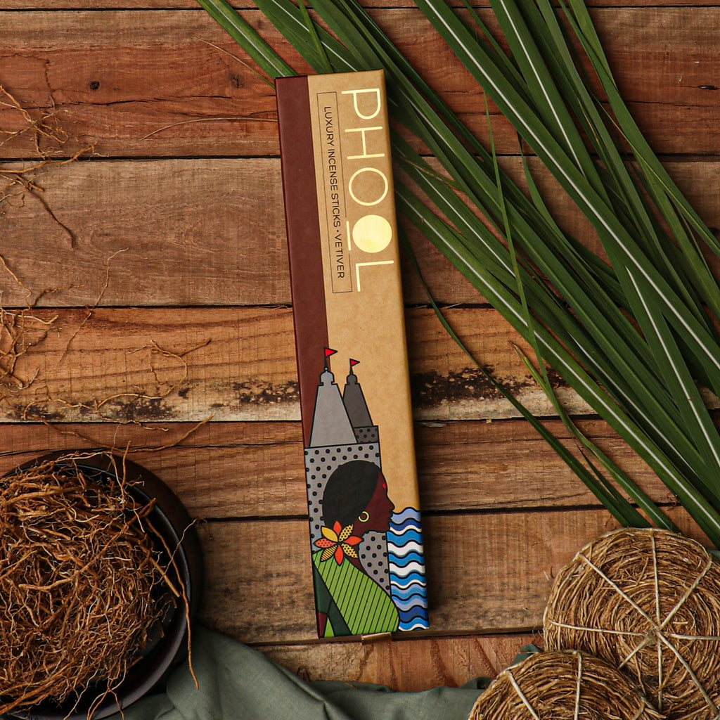 Phool Natural Incense Sticks Vetiver Bundle Packs