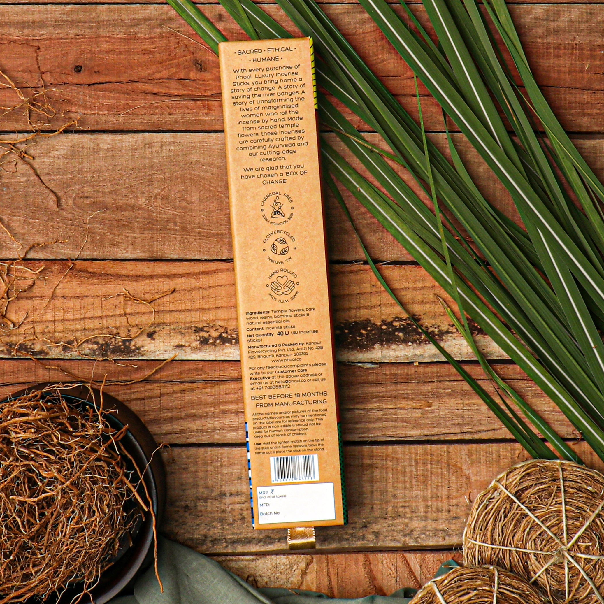 Phool Natural Incense Sticks Vetiver Bundle Packs