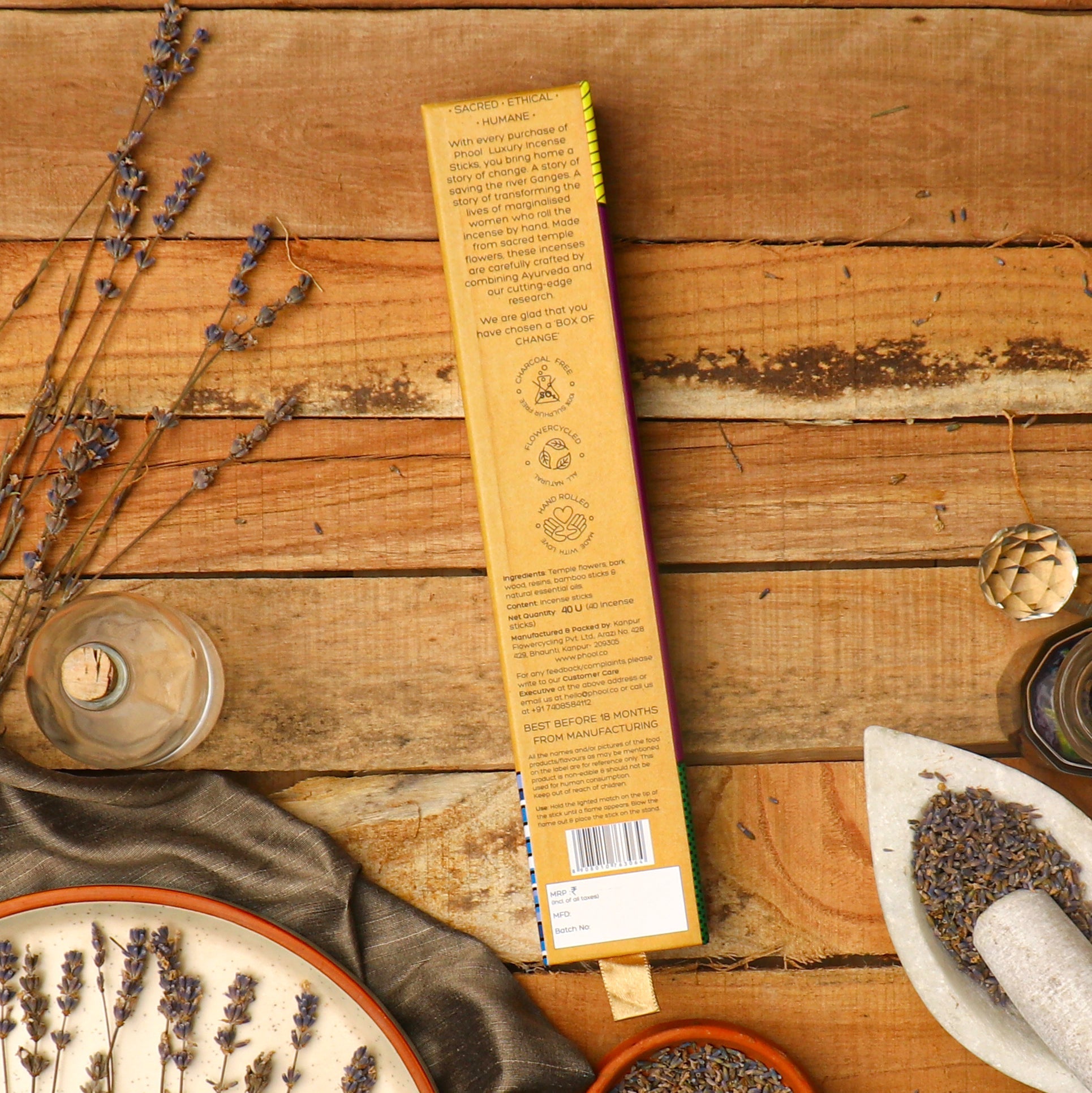 Phool Natural Incense Sticks Lavender Bundle Packs