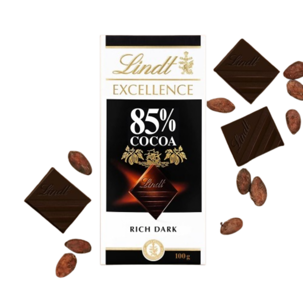 Lindt Excellence Dark 70% Cocoa Chocolate Bar and Lindt Excellence Dark 85% Cocoa Chocolate Bar