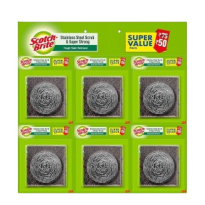 Scotch-Brite Steel Ball and Super Strong - Pack of 6