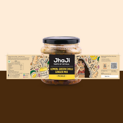 Jhaji Store Lemon, Ginger & Green Chilli Pickle