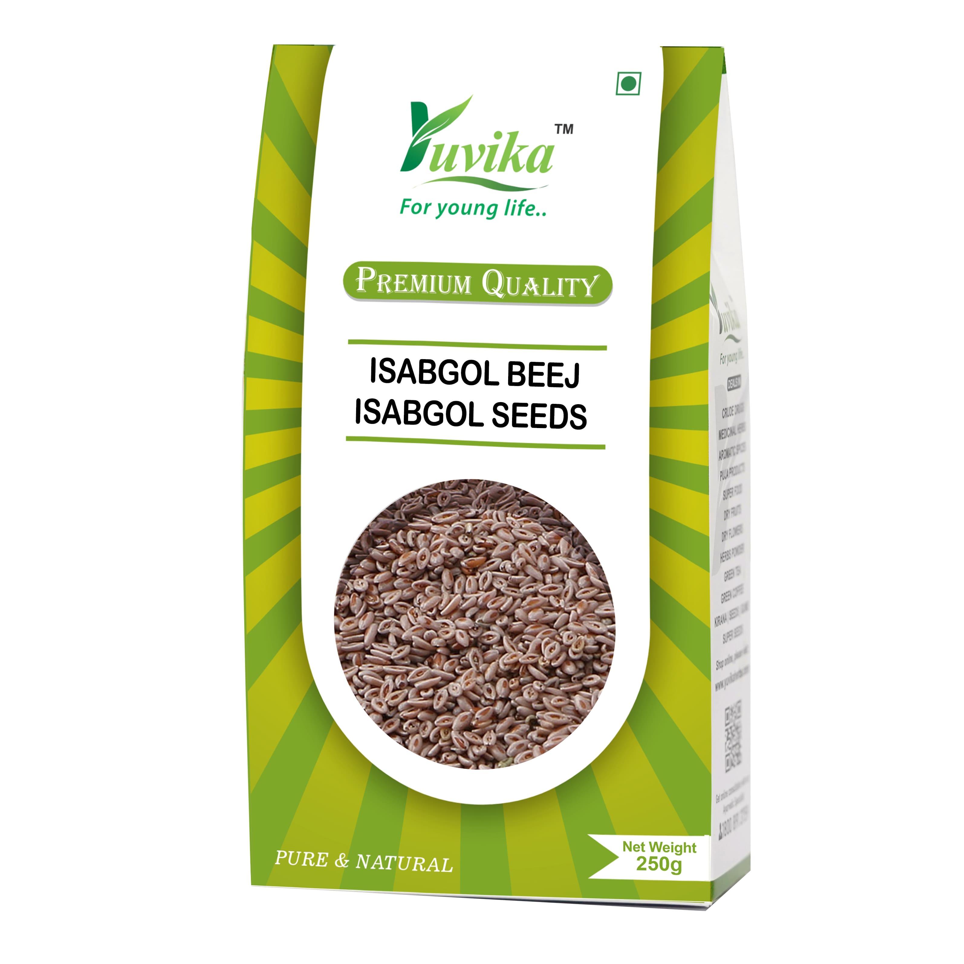 Yuvika Isabgol Beej/Plantago Ovata/Isabgol Seeds- 250gms