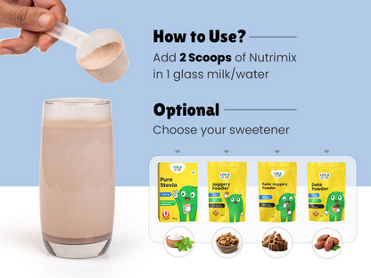 Little Joys Nutrimix Nutrition Powder (7-12 Yr) Chocolate Flavour No White Sugar