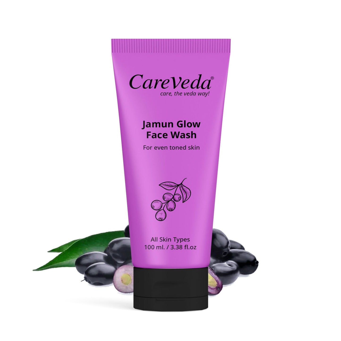 CareVeda Jamun Glow Face Wash For Even Toned Skin Suitable For All Skin Types