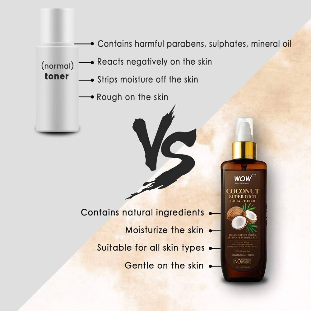 Wow Skin Science Coconut Super Rich Facial Toner - 200 ml