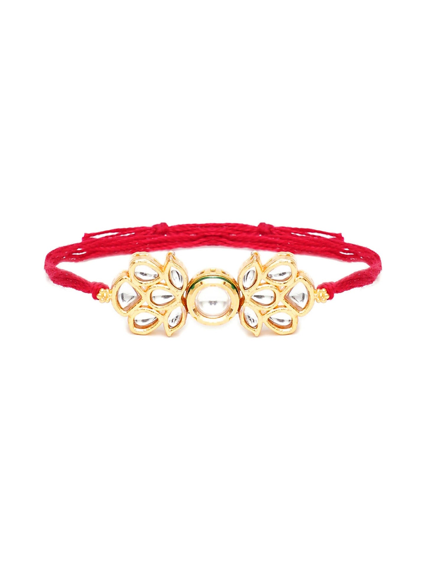 Designer kundan Rakhi - Ruby Raang
