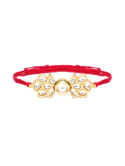 Designer kundan Rakhi - Ruby Raang