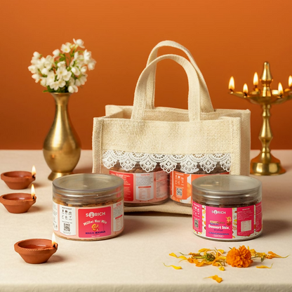 Sorich Organics Mini Light and Bites Hamper Diwali Gift