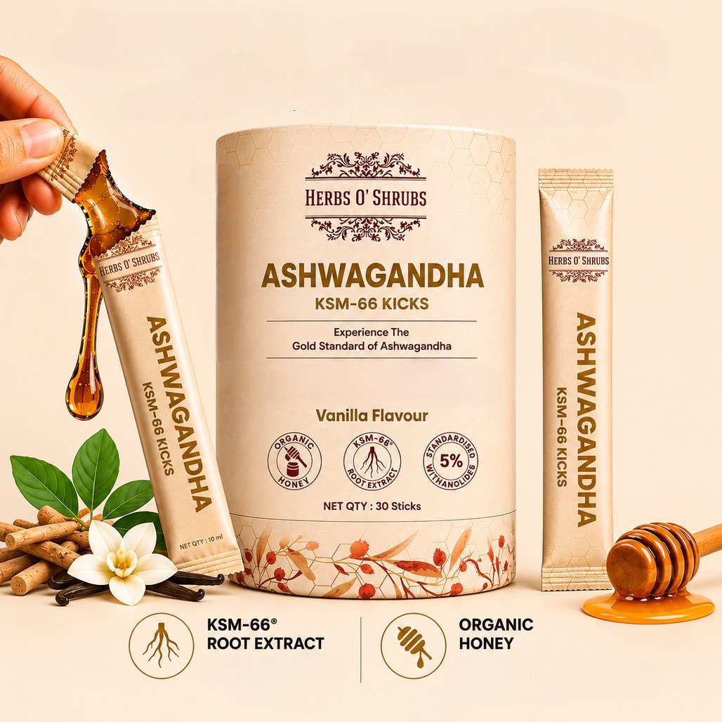 HerbsO’Shrubs Ashwagandha KSM-66 Kicks