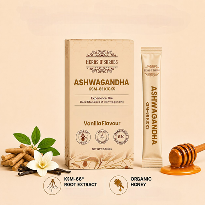 HerbsO’Shrubs Ashwagandha KSM-66 Kicks