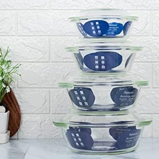Borosilicate Glass Multipurpose Casseroles | 700 ml & 1L | Set of 2
