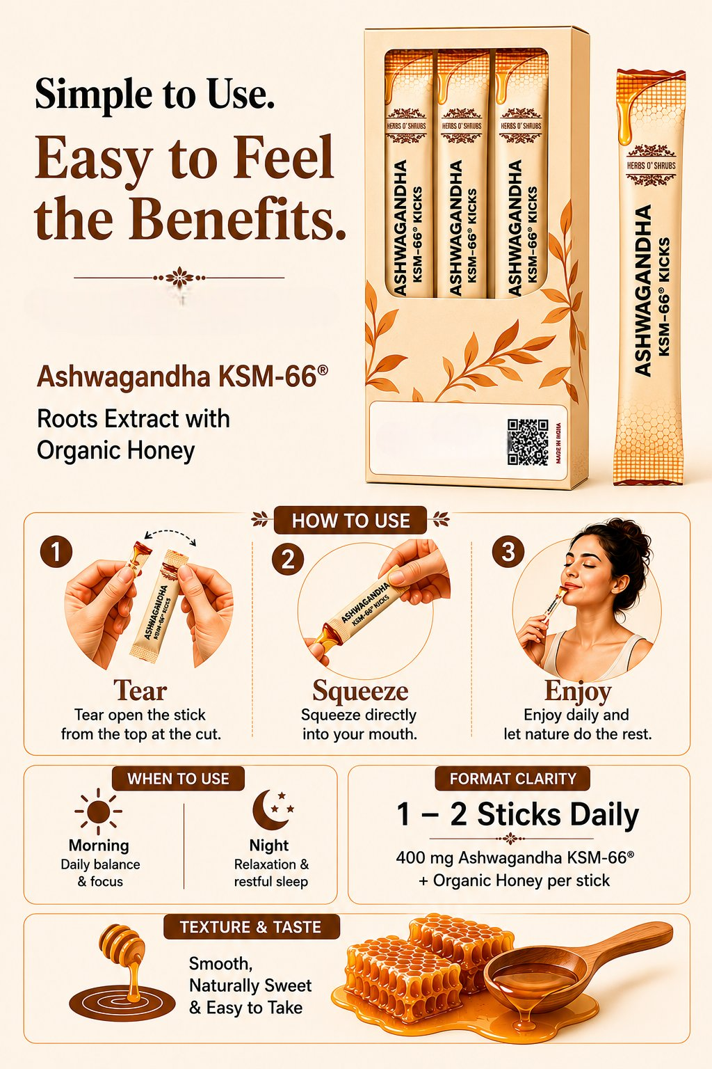 HerbsO’Shrubs Ashwagandha KSM-66 Kicks