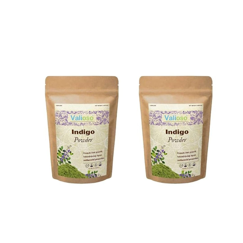Valioso Organic Indigo Powder For Natural Hair Colour - 100 gms (Pack of 2)