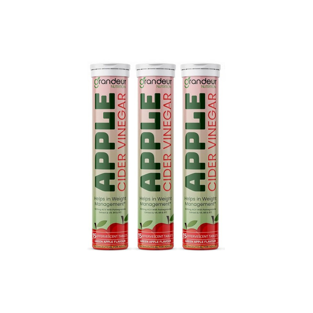 Grandeur The Plant Based Apple Cider Vinegar Tablets Green Apple