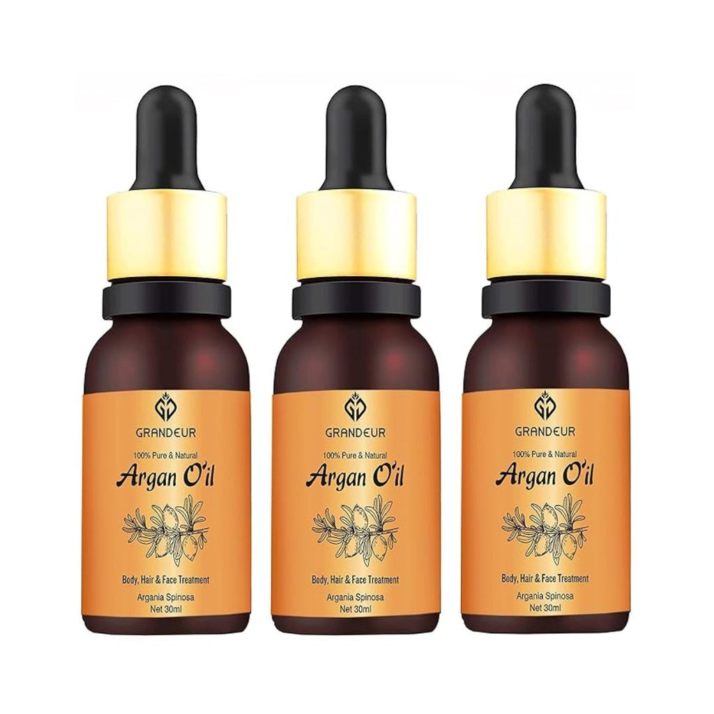 Grandeur Pure & Natural Moroccan Argan Oil - 30 ml (Pack of 3)