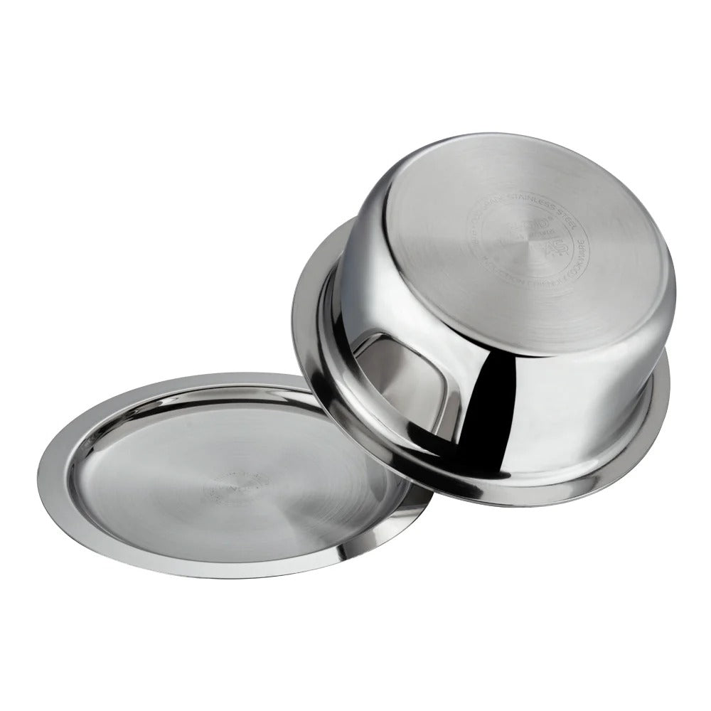 Vinod Platinum Triply Stainless Steel Tope with Lid