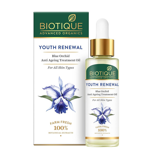 Biotique Advanced Organics Youth Renewal Blue Orchid Anti Ageing Treatment Oil, 30ml