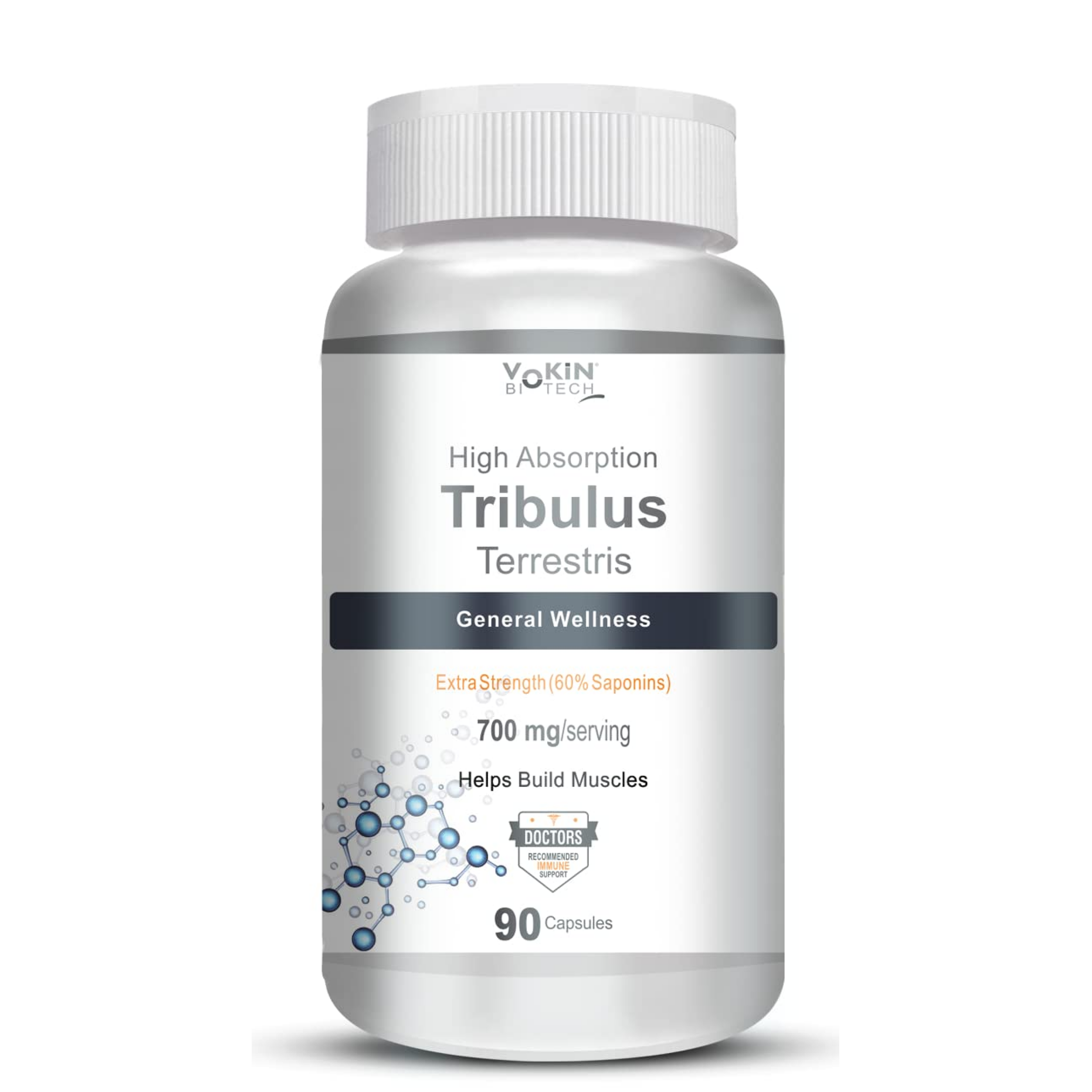 Vokin Biotech Tribulus Terrestris 700mg Energy, Performance & Stamina 90 Veg Capsules