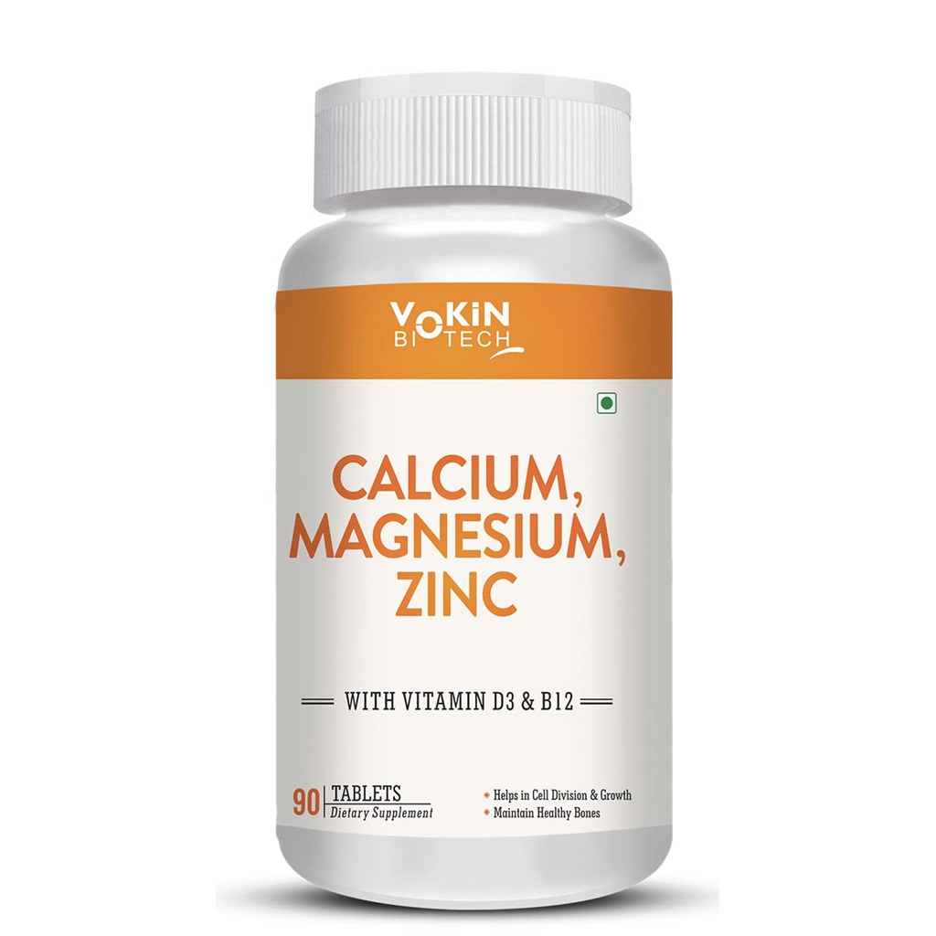Vokin Biotech Calcium, Magnesium, Zinc, D3 & B12-90 Tablets