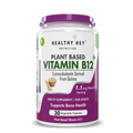 HealthyHey Nutrition 100% Natural Vitamin B12 - Support Immune Health | Non-Synthetic, No-Chemical | 30 Veg. Capsules