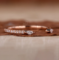 Open Gap Lab Grown Diamond Wedding Band, 0.19 TW Marquise and Round Diamond Band, Stackable Band, Matching Band, Anniversary Gift for Women