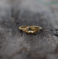 Genuine 14k Vermeil Citrine Ring ~ 925 Sterling Silver Wedding Anniversary Gift Ring For Women's ~ Handmade November Birthstone Dainty Ring