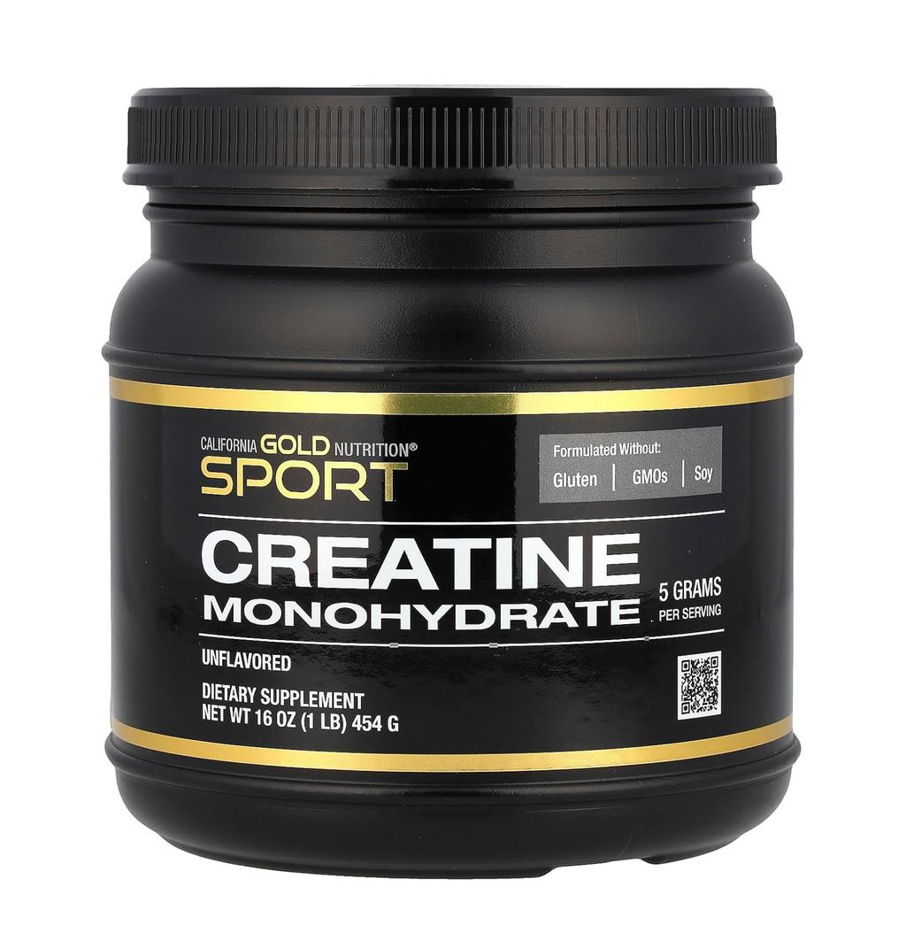 California Gold Nutrition, Creatine Powder, Micronized, Muscle and Strength Support, Creatine Monohydrate, No Gluten, No GMOs, No Soy, Unflavored, 16 oz (454 g)